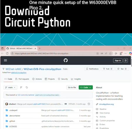 Quick Setup Guide for W6300-EVB-PICO2 with CircuitPython