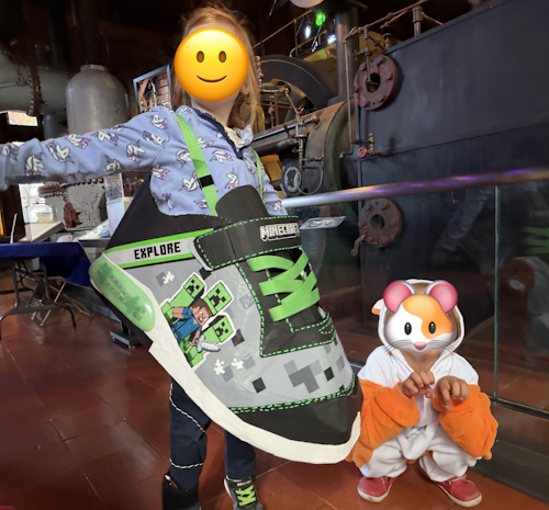 A Minecraft Shoe Costume