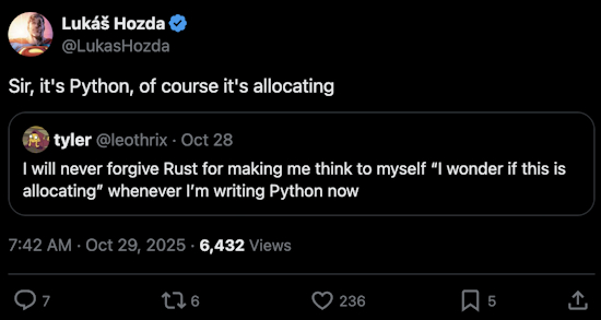 How often does Python allocate?
