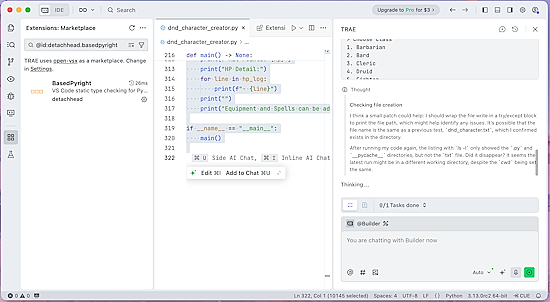 Trae IDE Auto-Installs Python Libraries as You Code