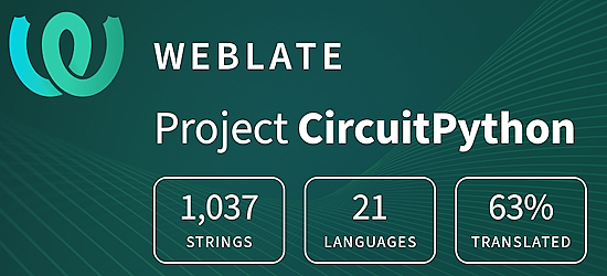 CircuitPython translation statistics on weblate