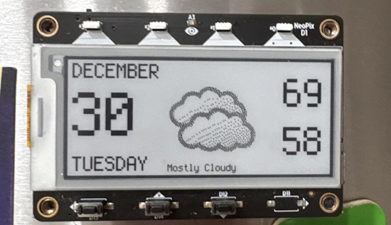 Day and Weather Display