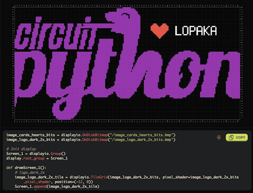 CircuitPython is supported in Lopaka editor