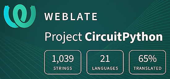 CircuitPython translation statistics on weblate