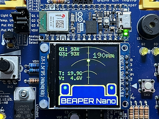 A radar-like parameter display in MicroPython