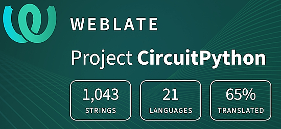 CircuitPython translation statistics on weblate