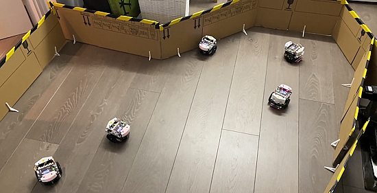 A fleet of obstacle avoiding MicroPython RP2040 robots