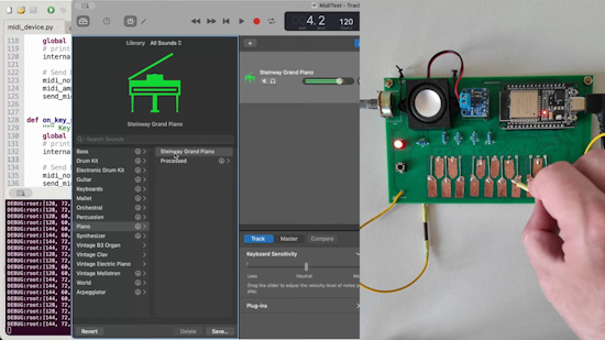 Turning an ESP32 into a MIDI Keyboard with MicroPython