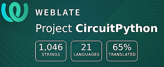 CircuitPython translation statistics on weblate