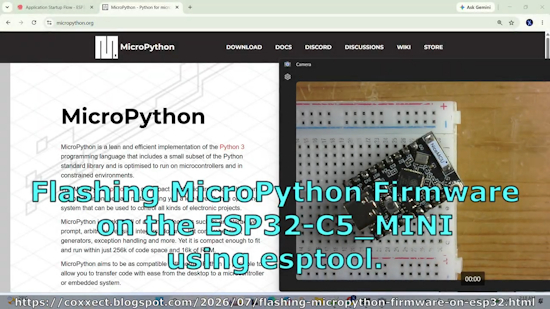 Flashing MicroPython Firmware on the ESP32-C5_MINI using esptool