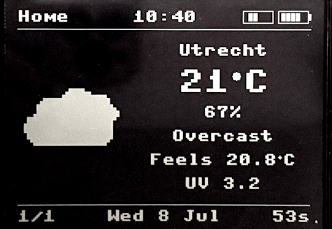 Weather home screen