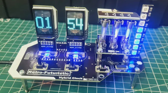 Retro-Futuristic Hybrid Clock