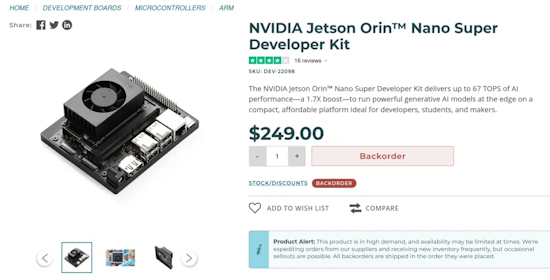 NVIDIA increases the price of Jetson modules and devkits