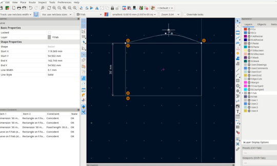KiCad v11 will be gaining geometric constraints